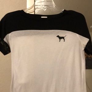 Black and white Victoria secret PINK shirt